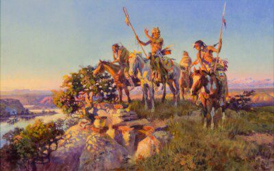 Charles M Russell (1862-1926) The Fireboat 1918 oil on board CM Russell Museum Collection