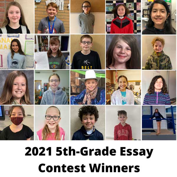2021 5th Grade Essay Contest Winners