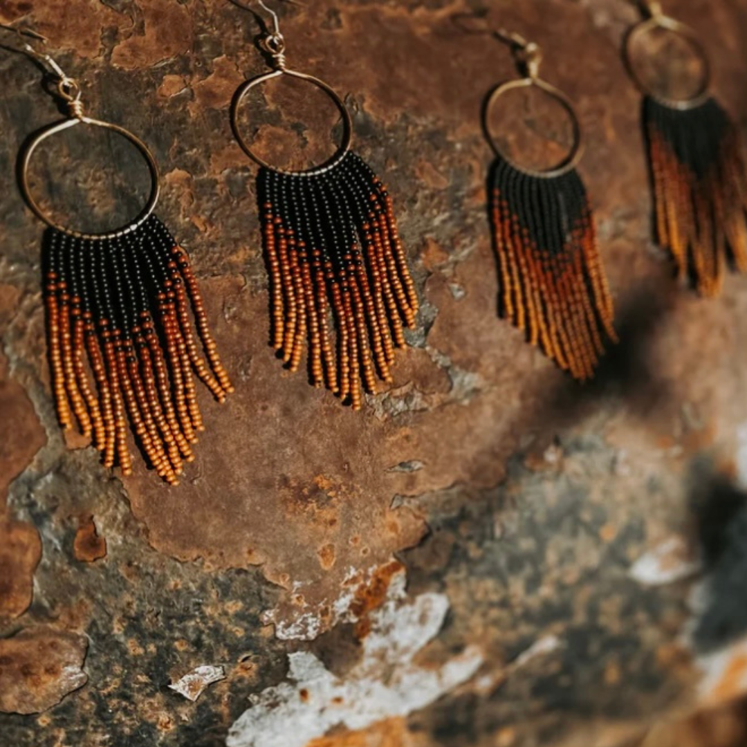 El Rancho Beaded Hoops - Image 2