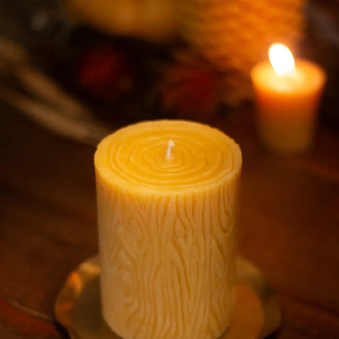 Stump Beeswax Candle