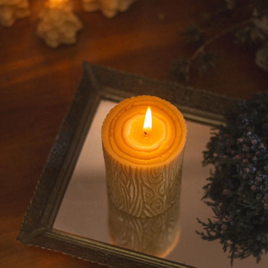 Stump Beeswax Candle - Image 3