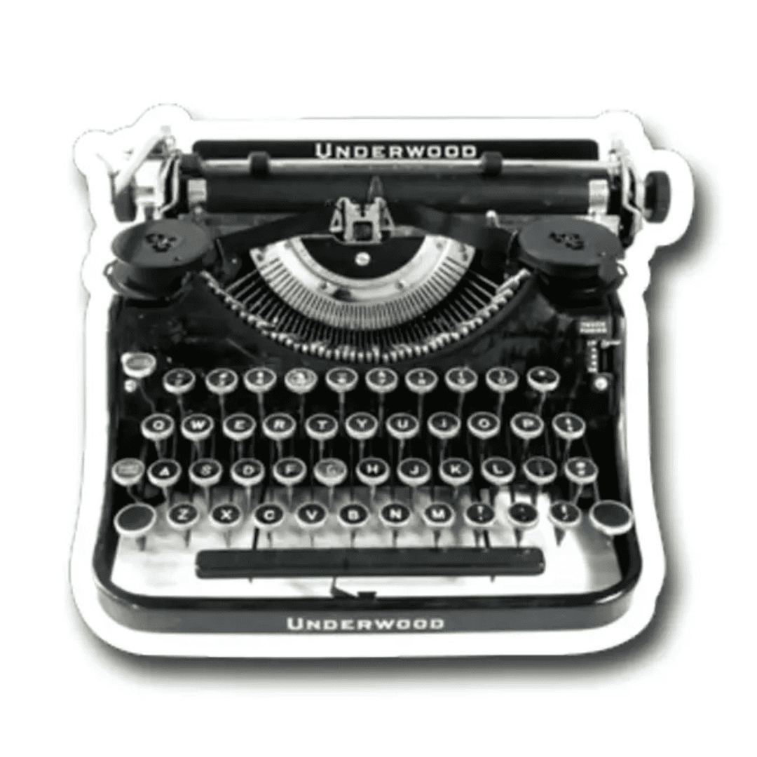 Underwood Typewriter Vinyl Sticker