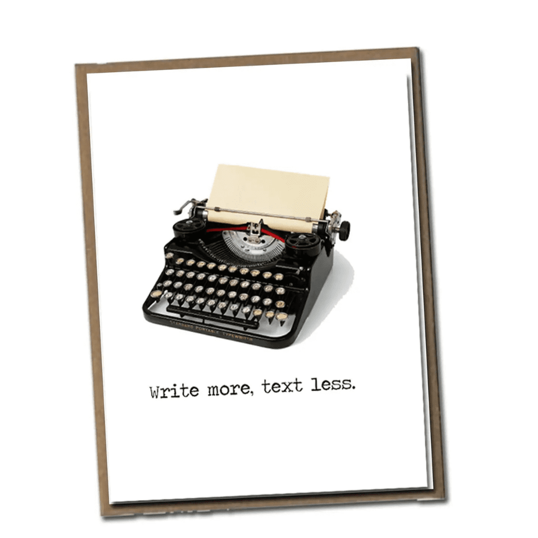 Write More, Text Less Notecard