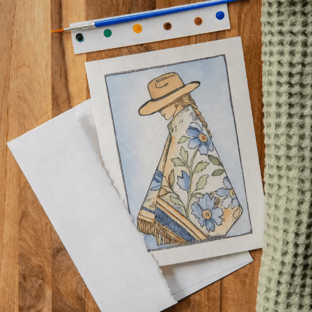 5X7 Scarf DIY Watercolor Art Card Kit